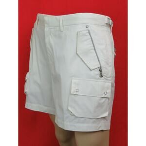 NWT RALPH LAUREN 5892169 WHITE TROOPER BELTED BUCKLE COTTON CARGO SHORTS 40 $195